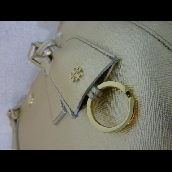 Tory Burch Robinson Metallic Mini Double Zip Bag - Picture 11 of 16